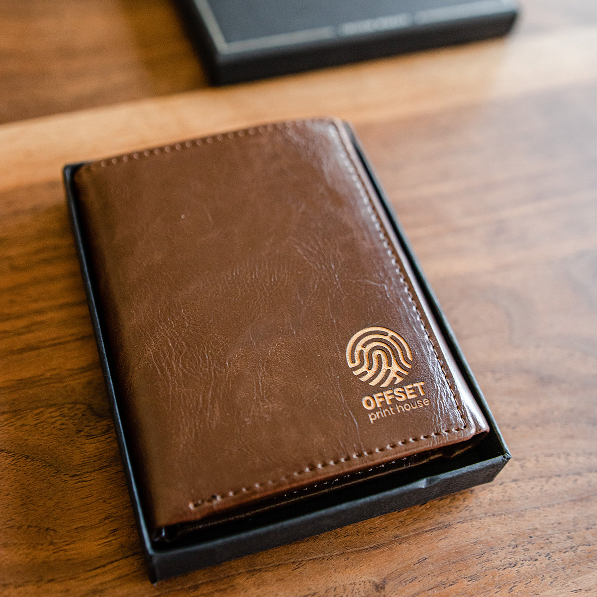 Branded Trifold Wallet with Box