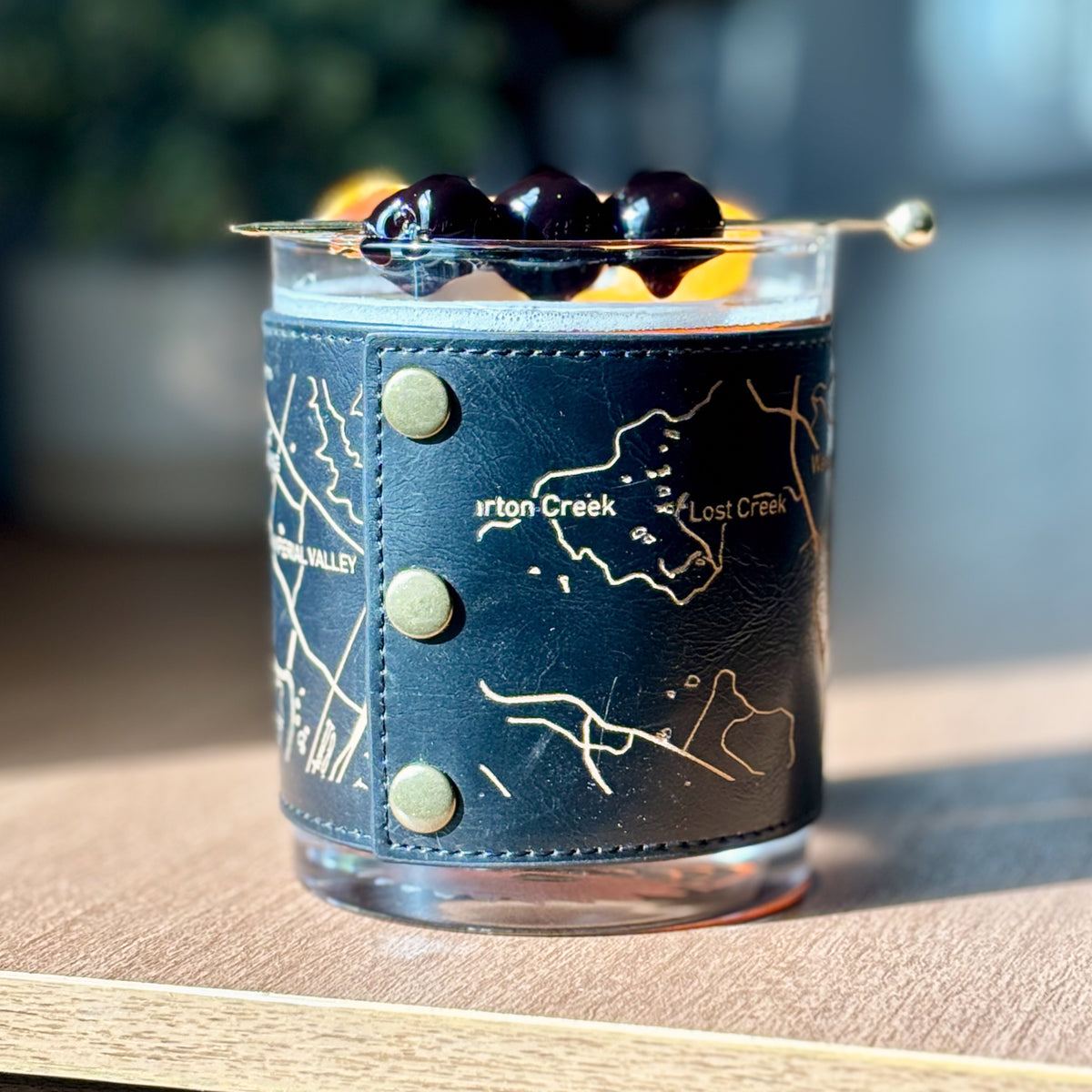 Leather Wrapped Del Mar DOF Whiskey Glasses - Bulk