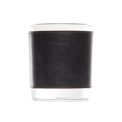 Leather Wrapped Del Mar DOF Whiskey Glasses - Box Set