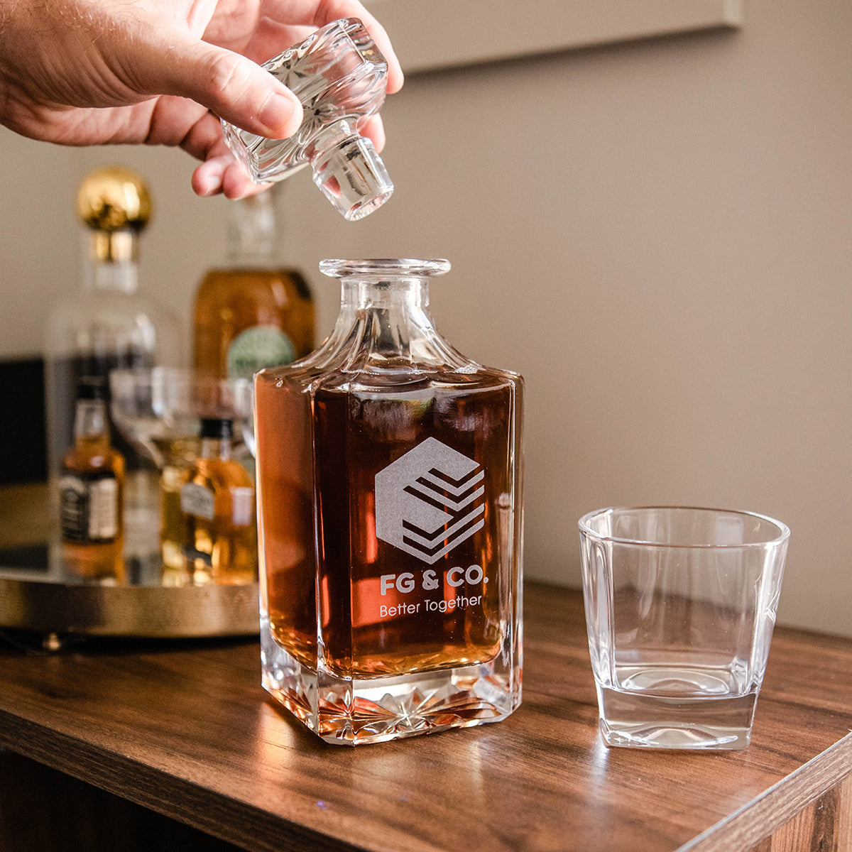 Branded Whiskey Decanter