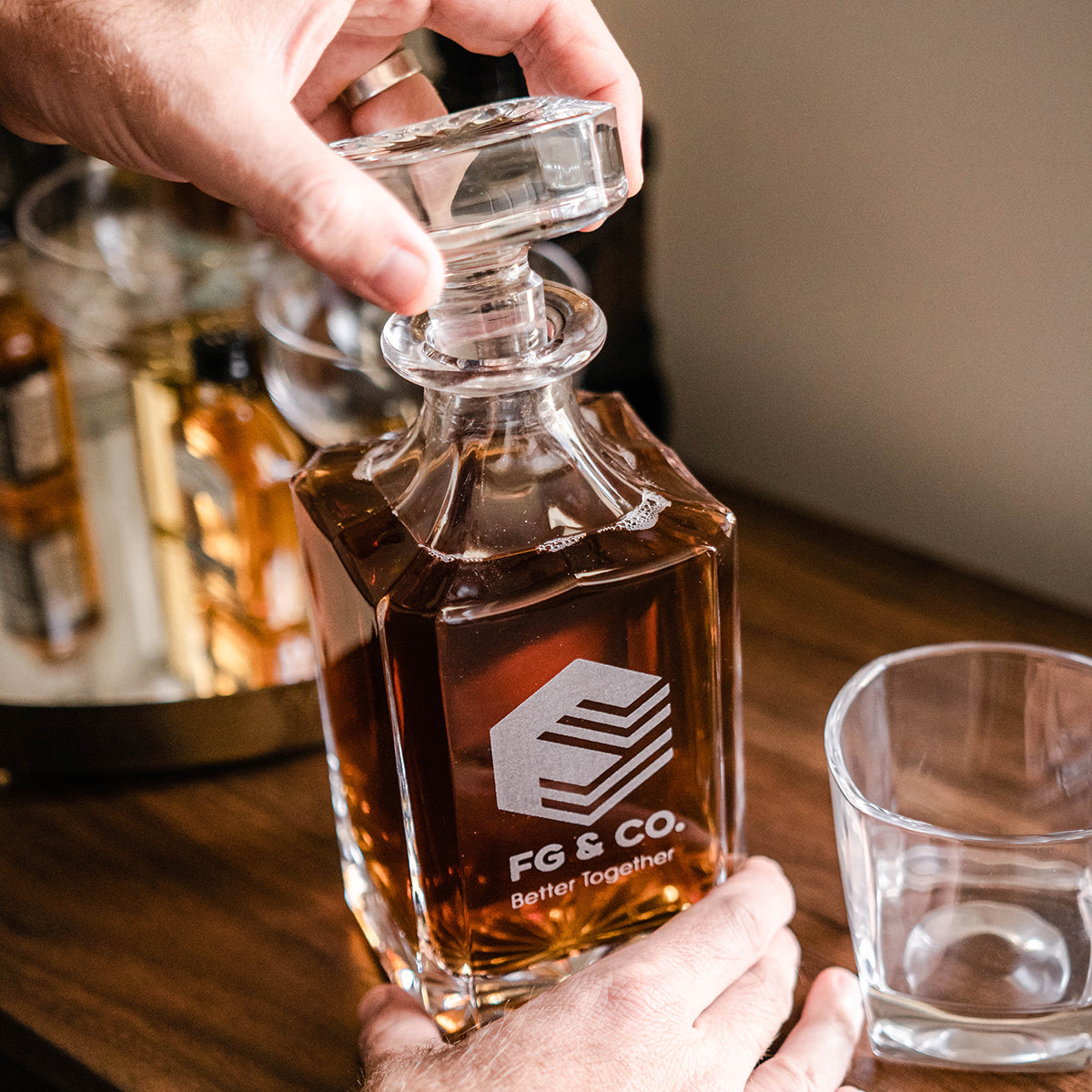 Branded Whiskey Decanter